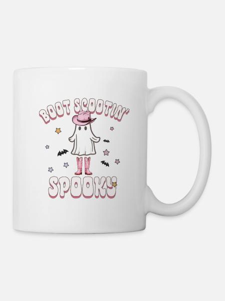 Gruseliges Halloween-Retro-Design für deine Party - Tasse - Weiß