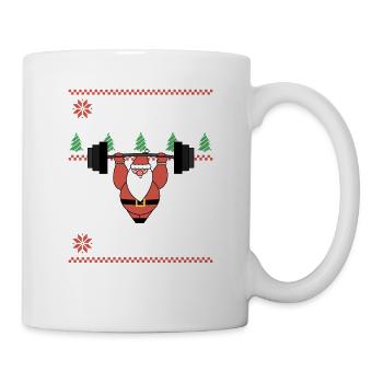 No Lift No Present Weihnachtsmann Gym Workout Ugly - Tasse - Weiß - Rechts