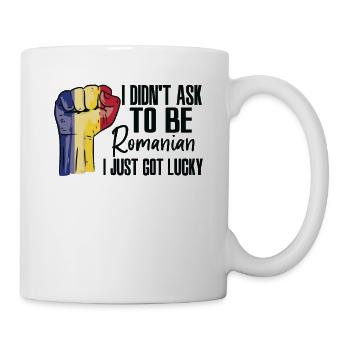 Romanian Pride Romania Flag Grown Romanian Roots - Mug - white - Right