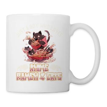 Juste un garçon qui aime les ramen et les chats d’anime - Mug blanc - blanc - Droite