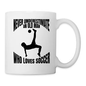 Fußballspieler Fußballmannschaft Fußballdesign - Tasse - Weiß - Rechts