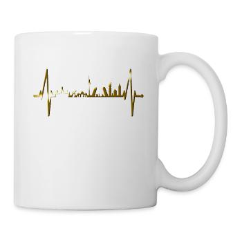 Madrid Skyline Heartbeat Espagne Silhouette Pulse - Mug blanc - blanc - Droite