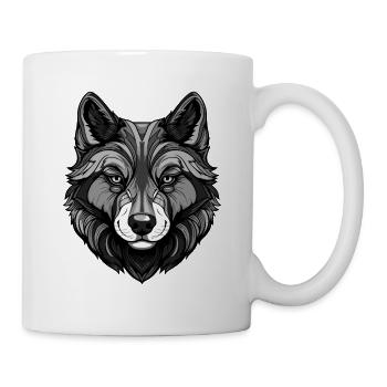 Portrait de chien Husky - Mug blanc - blanc - Droite