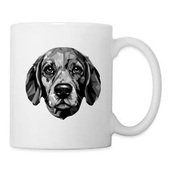 Portrait de chien Beagle - Mug blanc - blanc - Droite