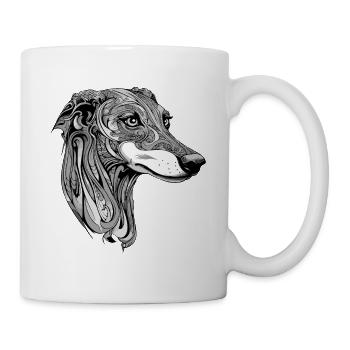 Greyhound Dog Portrait - Mug - white - Right
