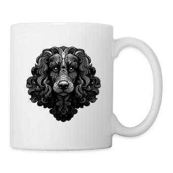 Portrait de chien caniche - Mug blanc - blanc - Droite