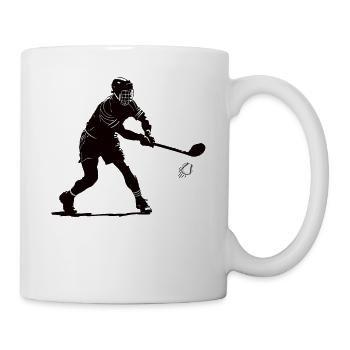 Hurling Ireland Irish Sport Gaelic Sliotar Hurler - Mug - white - Right
