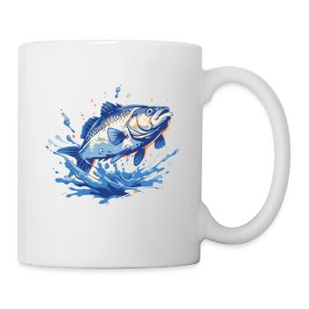 Poisson Poisson Carpe Welz Pêcheurs à la ligne - Mug blanc - blanc - Droite
