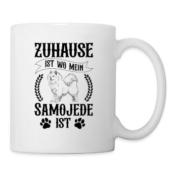 Samojede ist mein Zuhause Samojedenspitz - Tasse - Weiß - Rechts