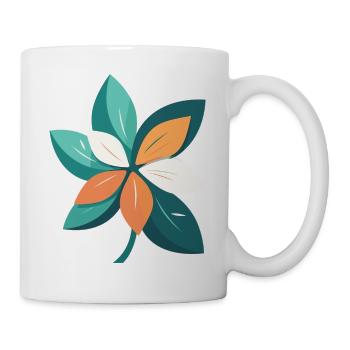 Fleur de jasmin dans le style dessin animé - Mug blanc - blanc - Droite