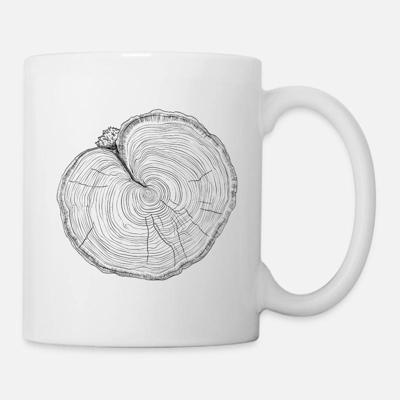 Nature motif - tree slice - Mug - white