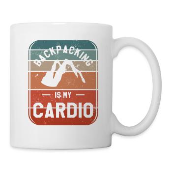 Backpacking ist mein Cardio-Wanderer - Tasse - Weiß - Rechts