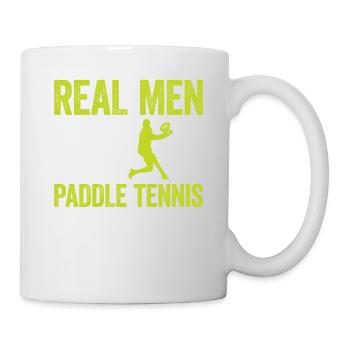 De vrais hommes jouent au paddle-tennis - Mug blanc - blanc - Droite