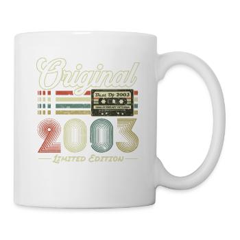 Original 2003 Vintage Jahrgang Retro Geburtstag - Tasse - Weiß - Rechts