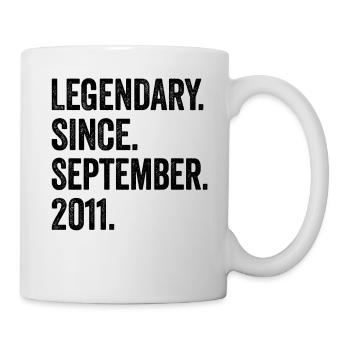 12e anniversaire 12 ans légendaires depuis septembre - Mug blanc - blanc - Droite
