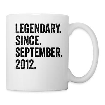 11e anniversaire 11 ans légendaires depuis septembre - Mug blanc - blanc - Droite