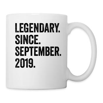 4. Geburtstag 4 Jahre Legendary Since September - Tasse - Weiß - Rechts