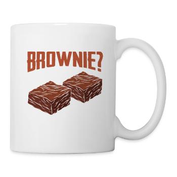 Was ist besser als ein Brownie? Zwei Brownies Lieb - Tasse - Weiß - Rechts