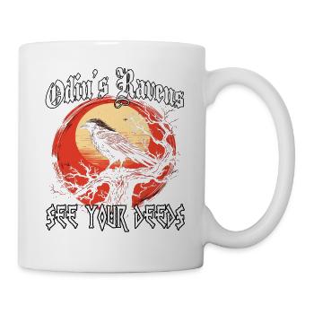 Yggdrasil Baum | Wikinger T-Shirt | Wikinger Raben - Tasse - Weiß - Rechts