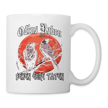 Hugin Munin | Corbeau Viking Odin | Viking - Mug blanc - blanc - Droite