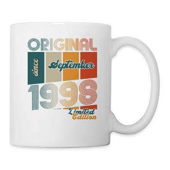 25ème Anniversaire Original Septembre Millésime 1998 - Mug blanc - blanc - Droite