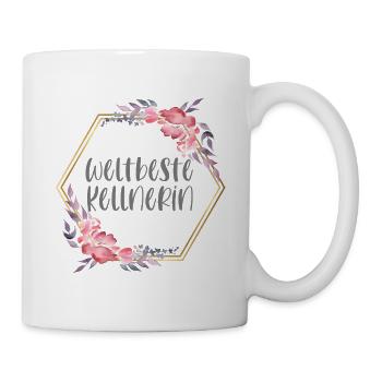 Weltbeste Kellnerin Kellnern Beruf Geschenk - Tasse - Weiß - Rechts