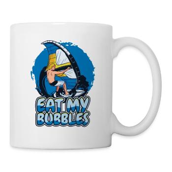 Mangez mes bulles Sports nautiques Surfeurs Surfeurs - Mug blanc - blanc - Droite