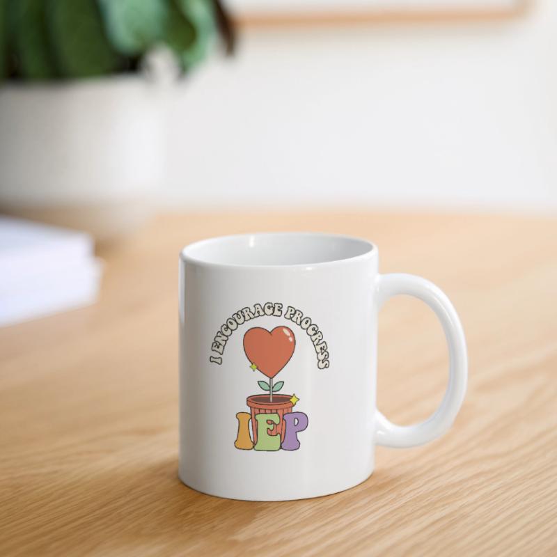 Accélération de l’appréciation des enseignants J’encourage le progrès Mug blanc