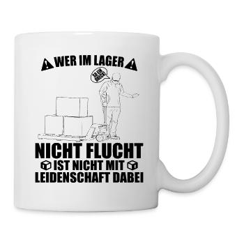 Lager - Wer nicht Flucht ist nicht mit - Tasse - Weiß - Rechts