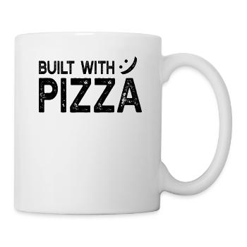 Built With Pizza - Funny Pizza - Mug - white - Right