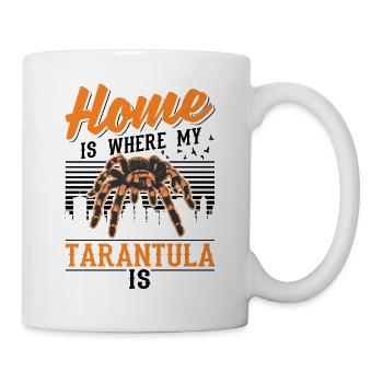 Zuhause ist wo meine Tarantel ist - Tasse - Weiß - Rechts