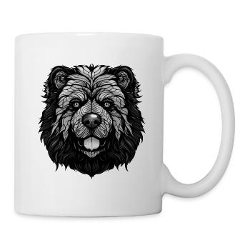 Portrait de chien Chow Chow - Mug blanc - blanc - Droite