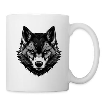 Akita Hund Portrait - Tasse - Weiß - Rechts