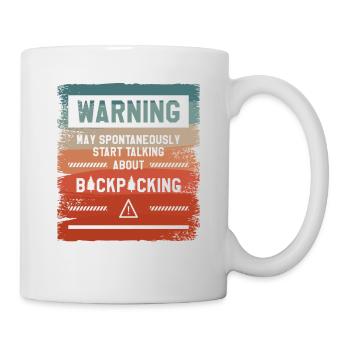 Warning May Spontaneously Start Talking About - Mug - white - Right