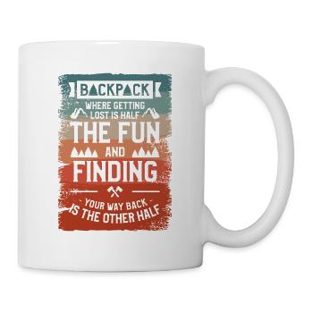 Backpack Where Getting Lost Is Half The Fun - Mug - white - Right