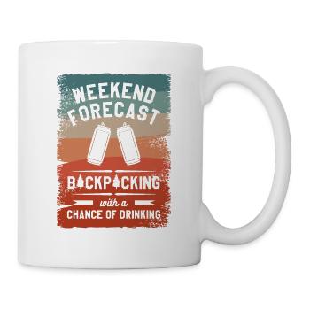 Weekend Forecast Backpacking With A Chance Of - Mug - white - Right