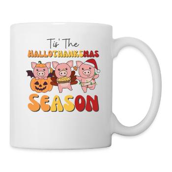 Tis' the Hallothanksmas Season Pig - Mug - white - Right