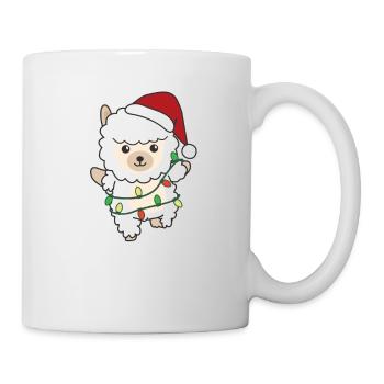 Alpaga Noël Animaux d’hiver Alpagas - Mug blanc - blanc - Droite