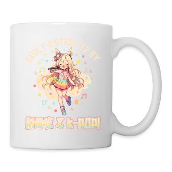 Easily distracted by Anime and K-Pop - Mug - white - Right