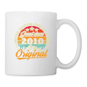 Cadeau D'anniversaire Vintage 2010 - Mug blanc - blanc - Droite