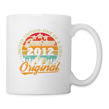 Vintage Geburtstagsgeschenk 2012, 11/12 Jahre - Tasse - Weiß - Rechts