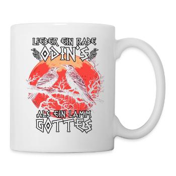 Asgard Runen | Wikinger T-Shirt | Odins Raben - Tasse - Weiß - Rechts
