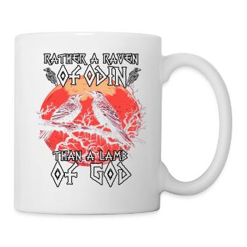 Yggdrasil Baum | Wikinger T-Shirt | Wikinger Raben - Tasse - Weiß - Rechts