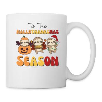 Tis' the Hallothanksmas Saison Paresseux - Mug blanc - blanc - Droite