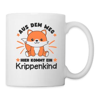 Aus Dem Weg Hier Kommt Ein Krippenkind Fuchs - Tasse - Weiß - Rechts