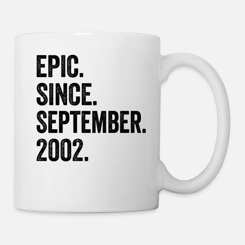21e anniversaire 21 ans épiques depuis septembre 2002 - Mug blanc - blanc