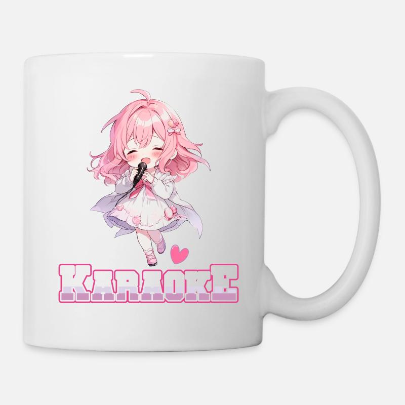 Filles Manga Anime Karaoké - Mug blanc - blanc
