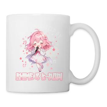 Easily distracted by Anime and K-Pop - Mug - white - Right