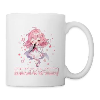 Juste une fille qui aime l’anime et la K-Pop - Mug blanc - blanc - Droite