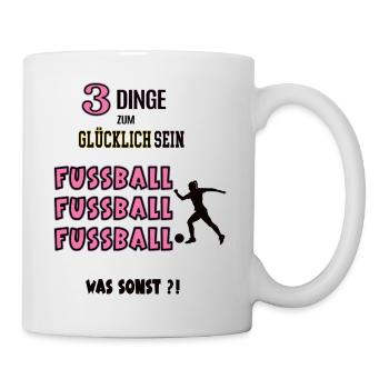 Fussball Fans Fußballfan Frauenfussball Fußball - Tasse - Weiß - Rechts